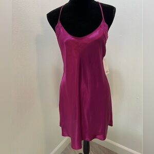 Lilac & London Pajama Purple Satin Lace Racerback Camisole Pull-on Size M